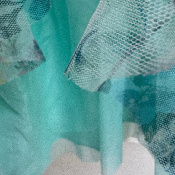 NWOT Lilt 2T Girls Green Floral Formal Sleeveless Ruffle Dress - Picture 4 of 6